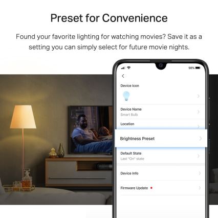 Dimmbare LED-Lampe A60 E27/8,7W/230V 2700K Wi-Fi - TP-Link