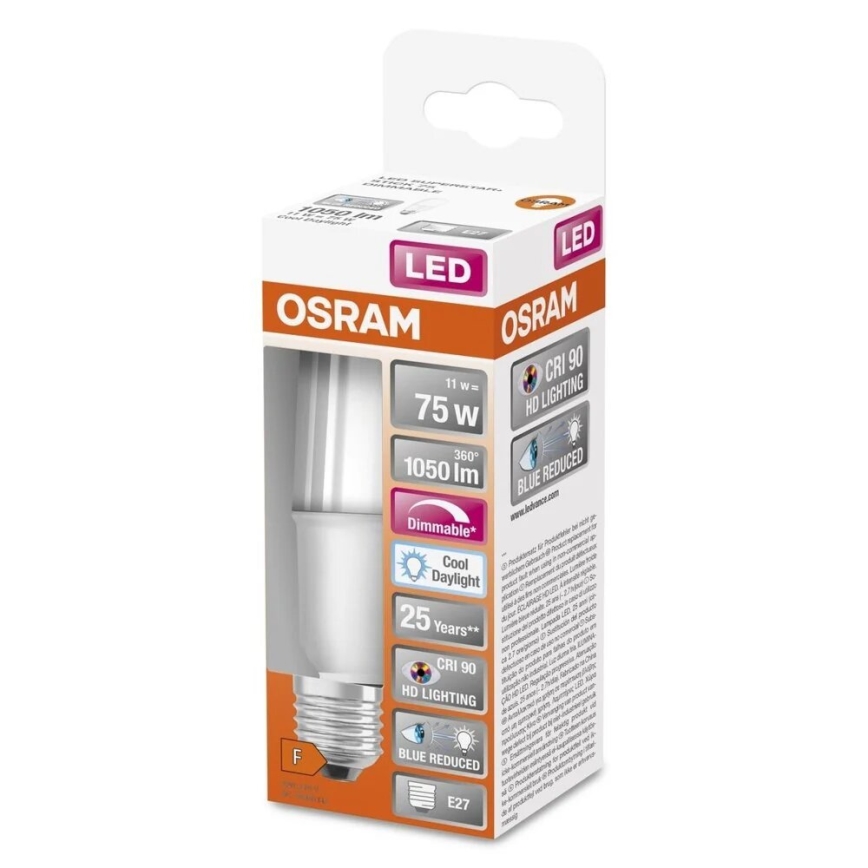 Dimmbare LED-Lampe E27/11W/230V 6500K CRI 90 - Osram