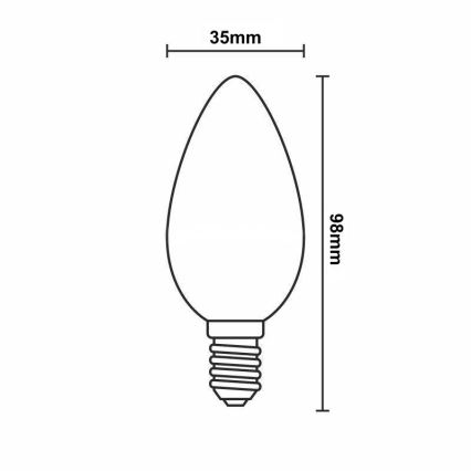 Dimmbare LED-Lampe FILAMENT C35 E14/6W/230V 4000K