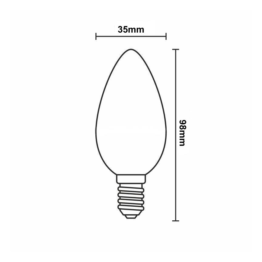 Dimmbare LED-Lampe FILAMENT C35 E14/6W/230V 4000K
