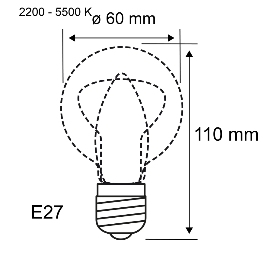 Dimmbare LED-Lampe FILAMENT E27/7,5W/230V 2200-5500K - Paulmann 29155
