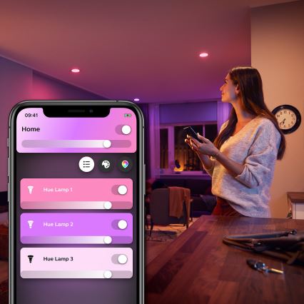 Dimmbare LED-RGBW-Lampe Philips Hue White And Color Ambiance E27/6,5W/230V 2000-6500K