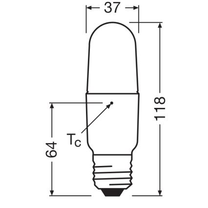 Dimmbare LED-Lampe STICK E27/8,5W/230V 4000K - Osram