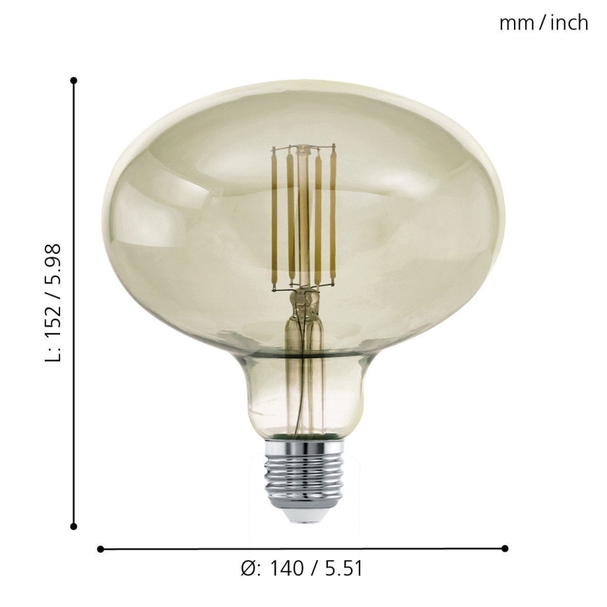 Dimmbare LED-Lampe VINTAGE E27/4W/230V 3000K - Eglo 12599