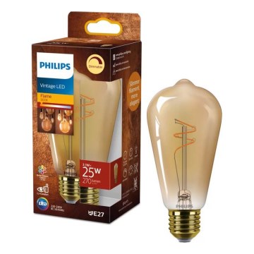 Dimmbare LED-Lampe VINTAGE Philips ST64 E27/3,1W/230V 1800K