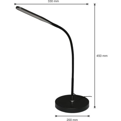 Dimmbare LED-Leuchte 3in1 DARA LED/10W/230V 3000/4000/6000K CRI 90 schwarz