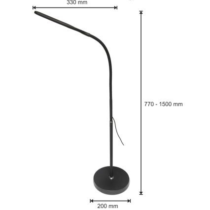 Dimmbare LED-Leuchte 3in1 DARA LED/10W/230V 3000/4000/6000K CRI 90 schwarz