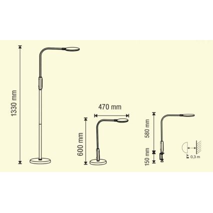 Dimmbare LED-Leuchte mit Berührungsfunktion 3in1 LED/12W/230V schwarz CRI 90 + Fernbedienung