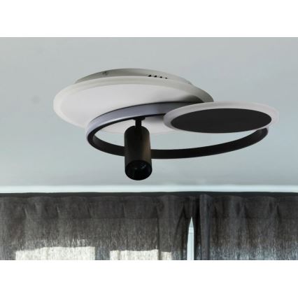 Dimmbare LED-Deckenleuchte LED/65W/230V 3000-6500K weiß/schwarz + Fernbedienung