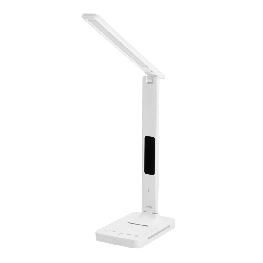 Dimmbare LED-Tischleuchte mit kabelloser QI-Aufladung, Display und USB-Anschluss LED/7W/230V 3000-6000K weiß