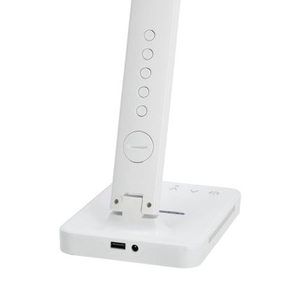 Dimmbare LED-Tischleuchte mit kabelloser QI-Aufladung, Display und USB-Anschluss LED/7W/230V 3000-6000K weiß