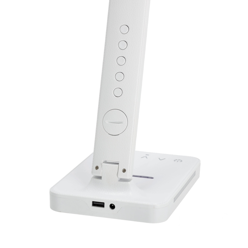 Dimmbare LED-Tischleuchte mit kabelloser QI-Aufladung, Display und USB-Anschluss LED/7W/230V 3000-6000K weiß