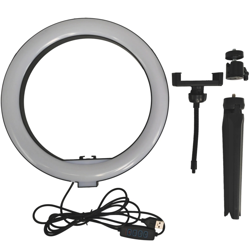 Dimmbare LED-Leuchte mit Stativ und Halterung für Vlogging LED/10W/5V 2700-6500K