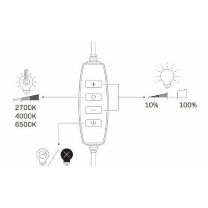 Dimmbare LED-Leuchte mit Stativ und Halterung für Vlogging LED/10W/5V 2700-6500K