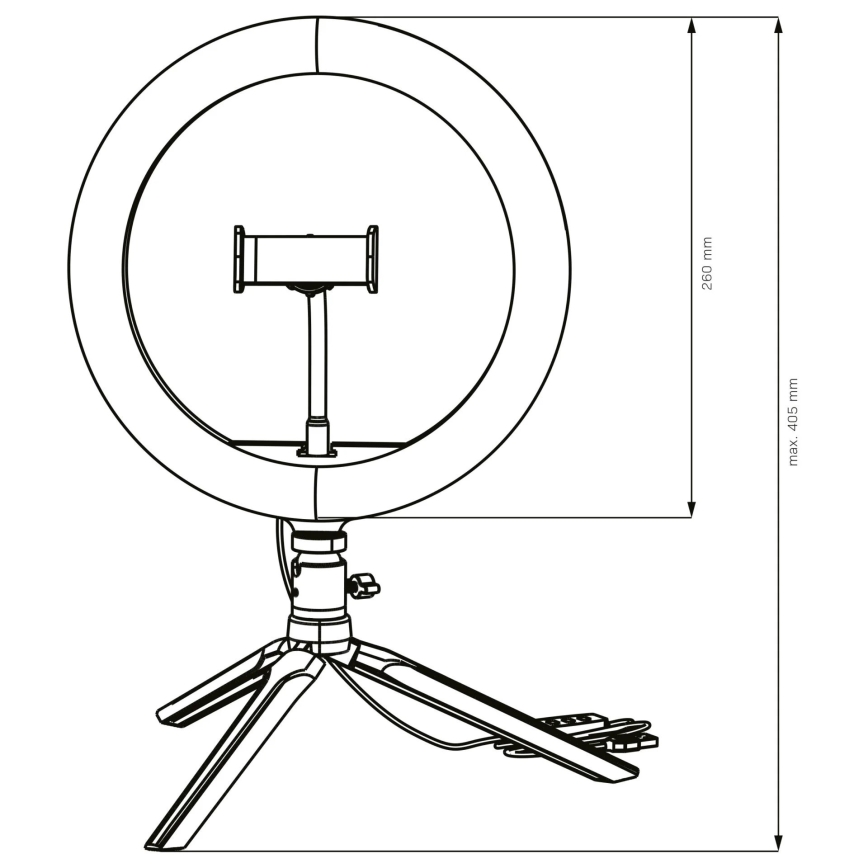 Dimmbare LED-Leuchte mit Stativ und Halterung für Vlogging LED/10W/5V 2700-6500K