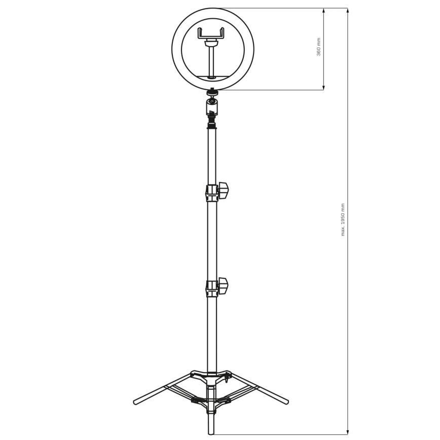 Dimmbare LED-Leuchte mit Stativ und Halterung für Vlogging LED/15W/5V 2700-6500K