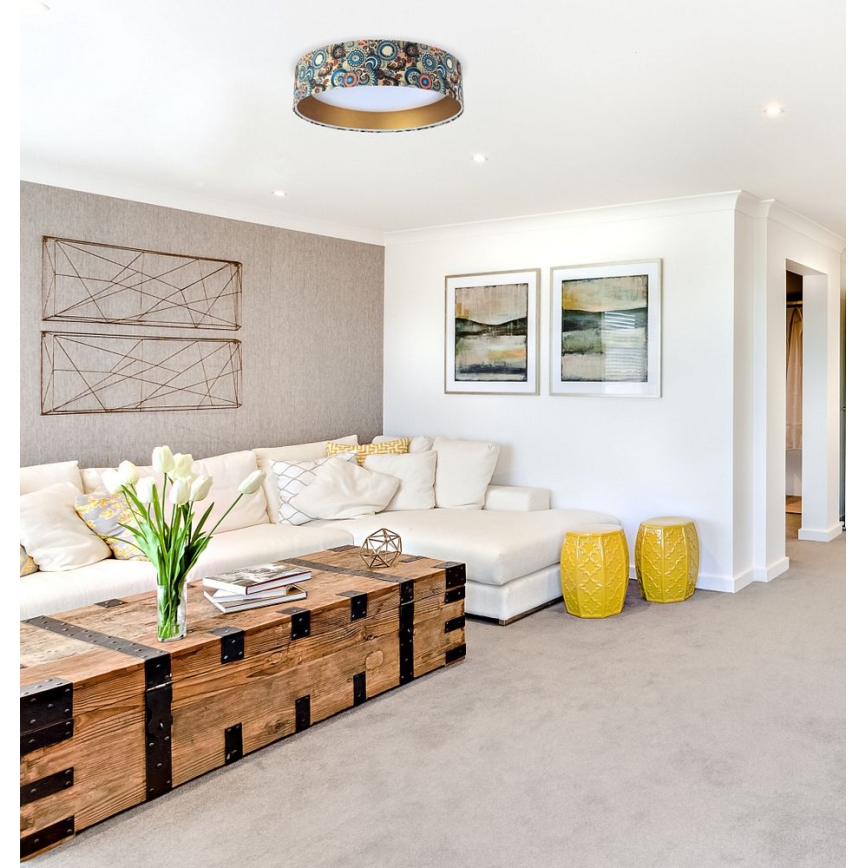 Dimmbare LED-Deckenleuchte SMART GALAXY LED/24W/230V d 45 cm 2700-6500K Wi-Fi Tuya bunt/ golden + Fernbedienung