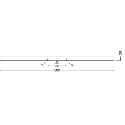 Dimmbare LED-Leuchtstoffröhre S14d/4,7W/230V 2700K 50 cm CRI 90 - Osram