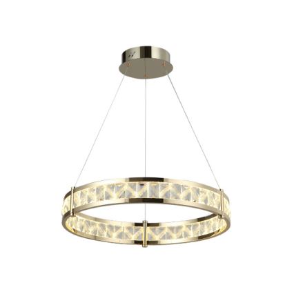Dimmbare LED-Kristallpendelleuchte an Stahlseil ENRIQUE LED/55W//230V 3000-6000K Ø 80 cm + Fernbedienung
