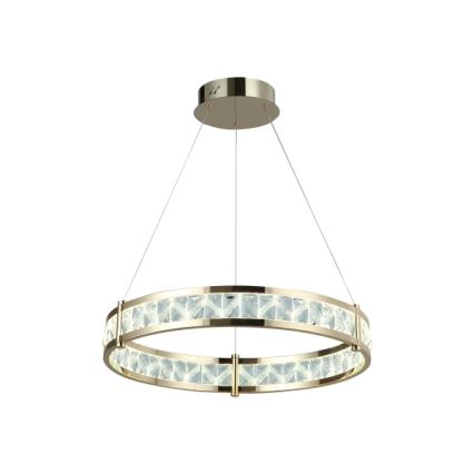 Dimmbare LED-Kristallpendelleuchte an Stahlseil ENRIQUE LED/55W//230V 3000-6000K Ø 80 cm + Fernbedienung