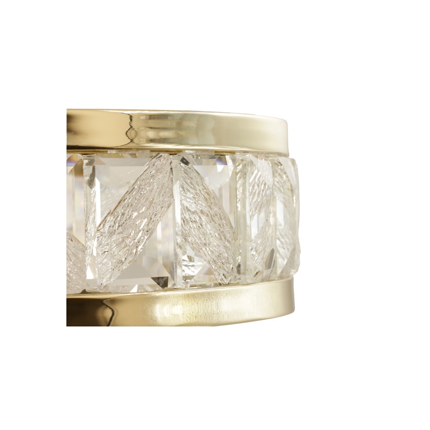 Dimmbare LED-Kristallpendelleuchte an Stahlseil ENRIQUE LED/55W//230V 3000-6000K Ø 80 cm + Fernbedienung