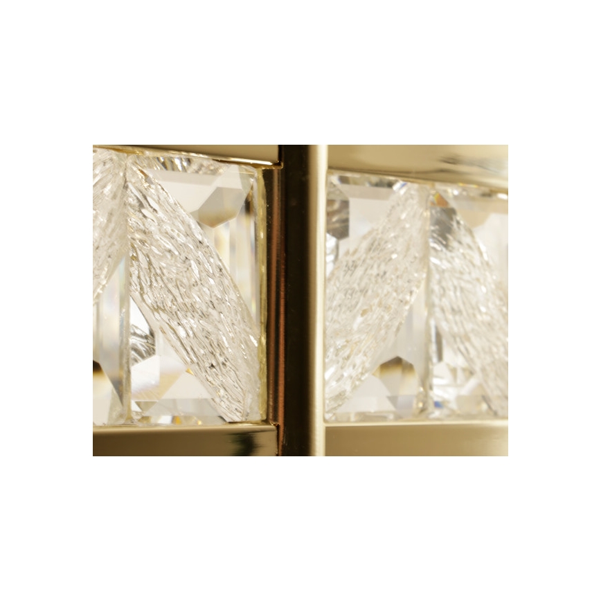 Dimmbare LED-Kristallpendelleuchte an Stahlseil ENRIQUE LED/55W//230V 3000-6000K Ø 80 cm + Fernbedienung