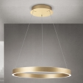 Dimmbare LED-Pendelleuchte an Seil KOLK LED/60W/230V 2700/3000/4000K Ø 60 cm gold