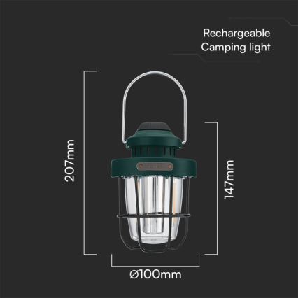 Dimm- und aufladbare LED-Pendelleuchte für Außenbereiche LED/5W/5V 2700-6500K IP44