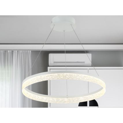 LED-dimmbare Pendelleuchte mit Seilabhängung ALIANZ LED/60W/230V 3000-6000K Ø 80 cm + Fernbedienung
