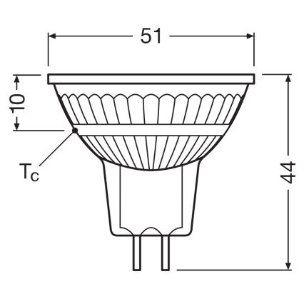 LED-dimmbare Reflektorlampe MR16 GU5,3/5,3W/12V 4000K 36° CRI 97 - Ledvance