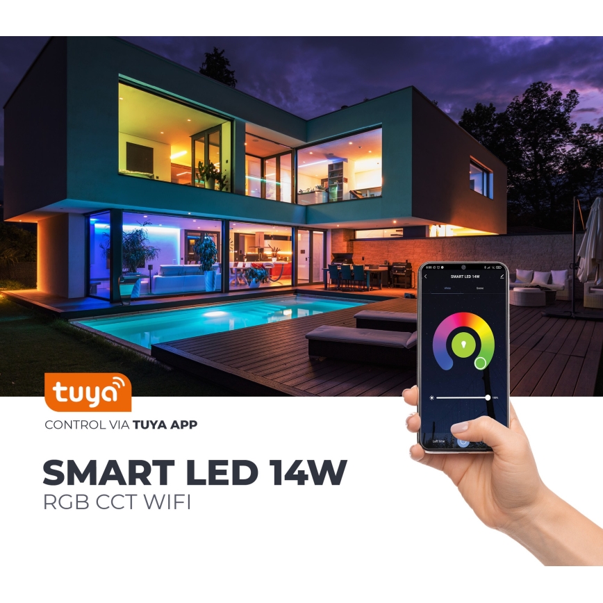 Dimmbare LED-RGB-Smartbirne E27/9,5W/230V 2700-6500K WLAN Tuya