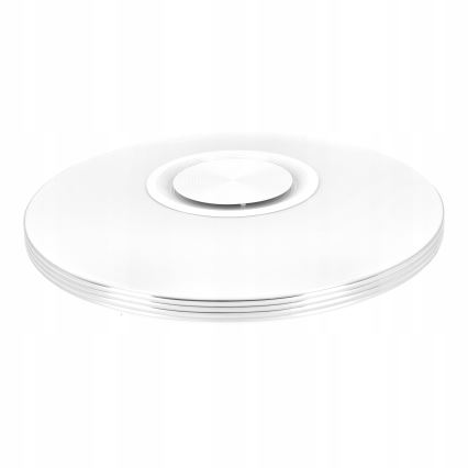 LED RGBW dimmbare Deckenleuchte mit integriertem Lautsprecher, LED/60W/230V, 3000–6000K, Ø 40 cm, Weiß + Fernbedienung