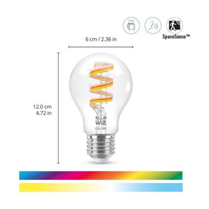 Dimmbare LED-RGBW-Glühbirne A60 E27/6,3W/230V 2200-6500K Wi-Fi - WiZ