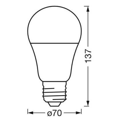 Dimmbare LED-RGBW-Glühbirne SMART+ E27/14W/230V 2700-6500K Wi-Fi - Ledvance