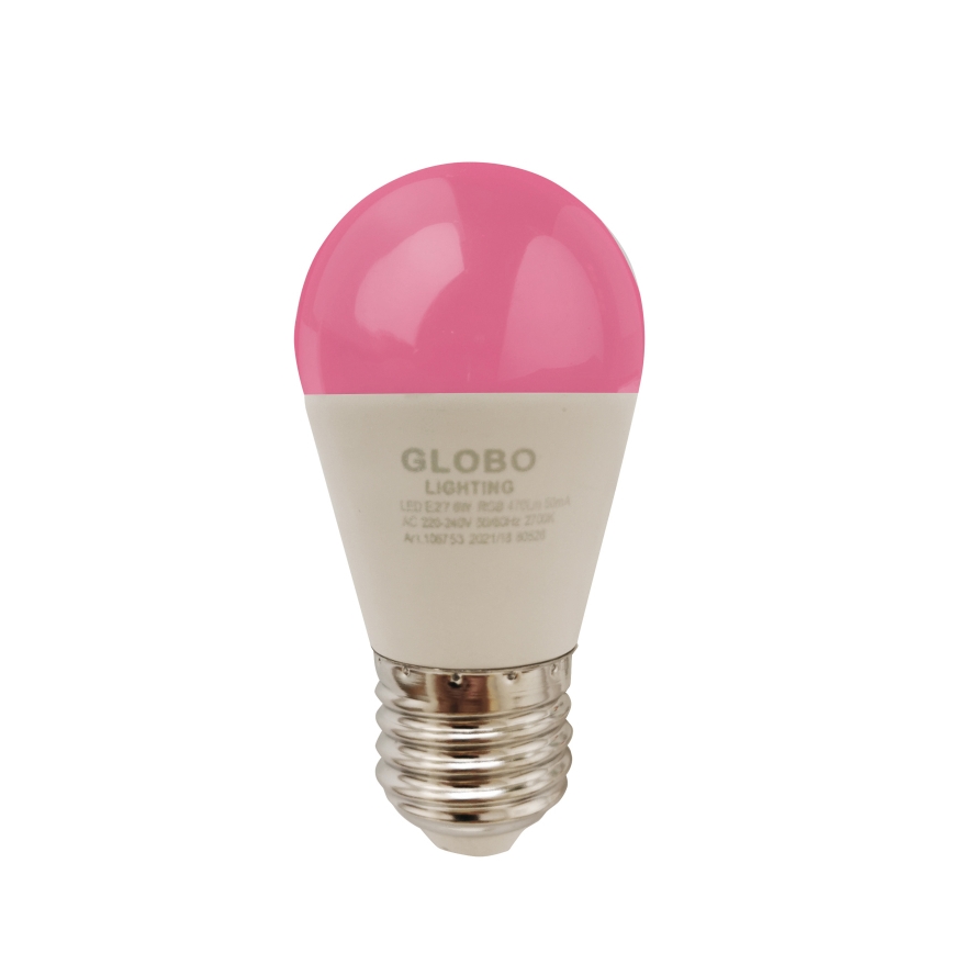 Dimmbare LED-RGBW-Glühlampe E27/6W/230V 3000K + Fernbedienung - Globo
