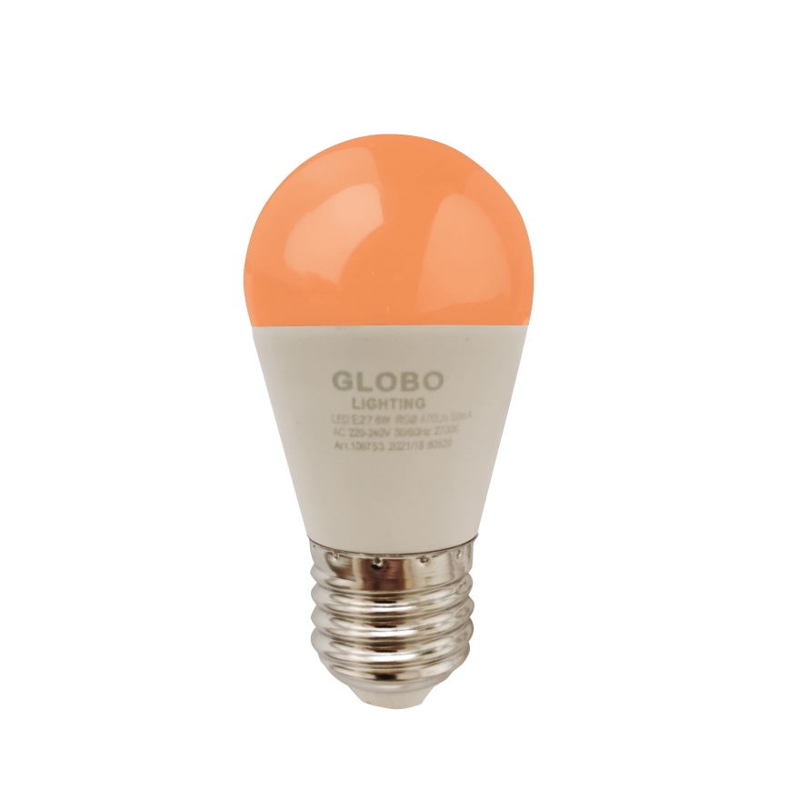 Dimmbare LED-RGBW-Glühlampe E27/6W/230V 3000K + Fernbedienung - Globo