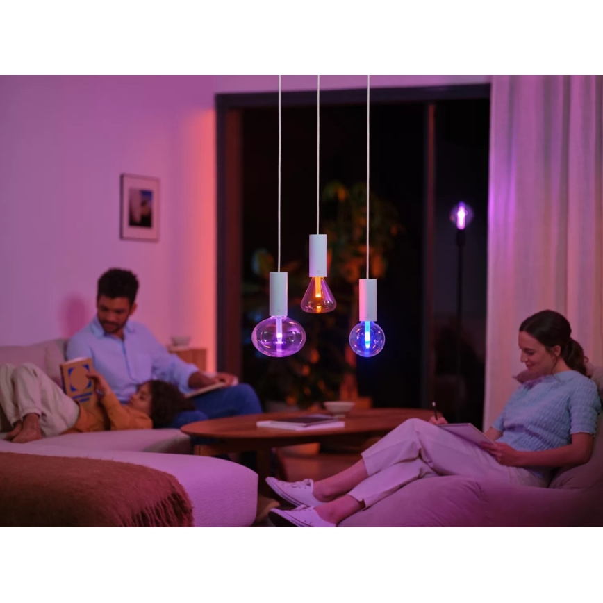 Dimmbare LED-RGBW-Glühlampe Philips Hue White And Color Ambiance G125 E27/6,8W/230V 2000-6500K