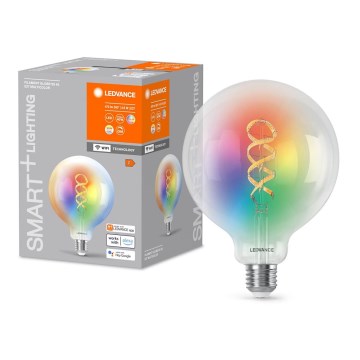 Dimmbare LED-RGBW-Glühlampe SMART+ FILAMENT E27/4,8W/230V 2700-6500K Wi-Fi - Ledvance