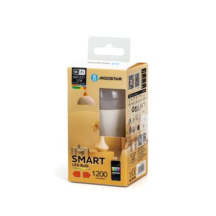 Dimmbare LED-RGBW-Lampe A60 E27/12W/230V 2700-6500K Wi-Fi - Aigostar