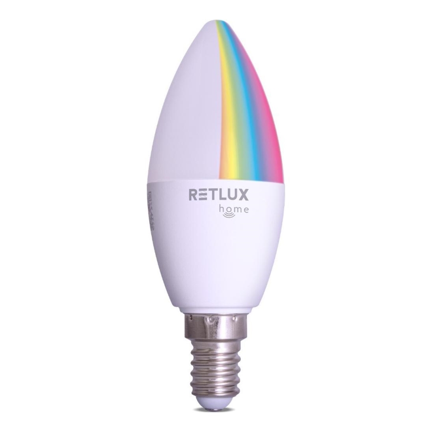 Dimmbare LED-RGBW-Lampe C37 E14/4,5W/230V 2700-6500K Wi-Fi Tuya