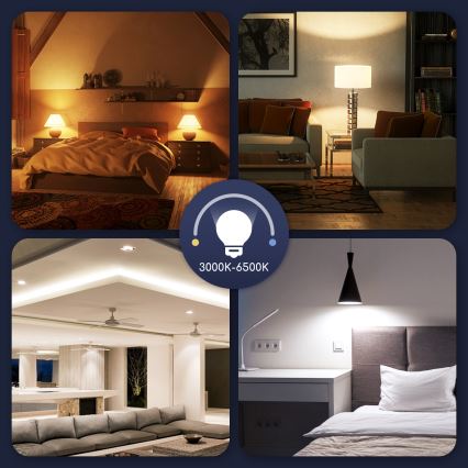 Dimmbare LED-RGBW-Lampe G45 E14/7W/230V 3000-6500K Wi-Fi - Aigostar
