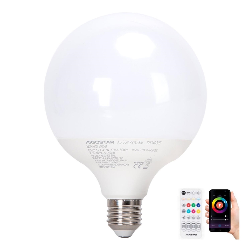 Dimmbare LED-RGBW-Lampe MESH G120 E27/4,9W/230V 2700-6500K + Fernbedienung - Aigostar