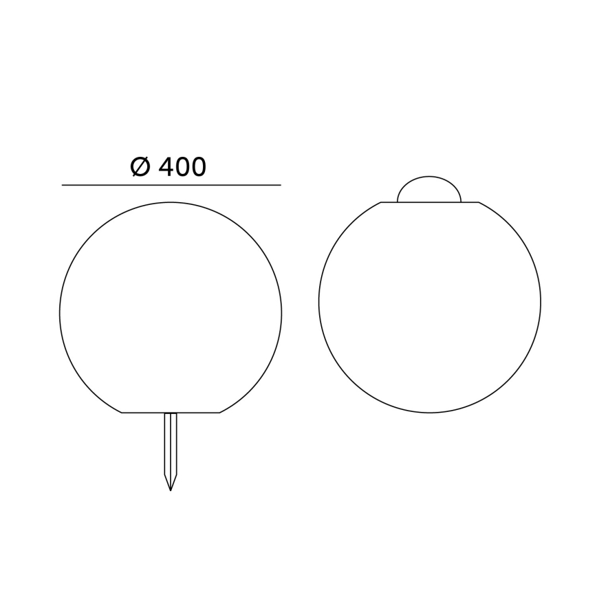LED RGBW dimmbare Solarleuchte GARDEN BALL LED/5W/3,7V 3000K IP54 2200 mAh Ø 40 cm + Fernbedienung