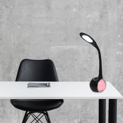 Dimmbare LED-RGBW-Tischleuchte mit Touch-Funktion COSMOS LED/6,5W/230V schwarz