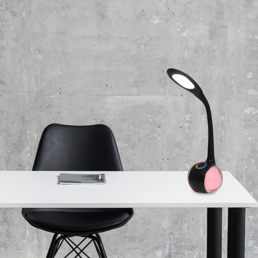 Dimmbare LED-RGBW-Tischleuchte mit Touch-Funktion COSMOS LED/6,5W/230V schwarz