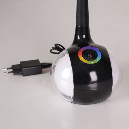 Dimmbare LED-RGBW-Tischleuchte mit Touch-Funktion COSMOS LED/6,5W/230V schwarz