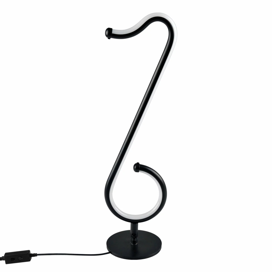 Dimmbare LED-RGBW-Tischleuchte NUTKA LED/15W/5V schwarz + Fernbedienung