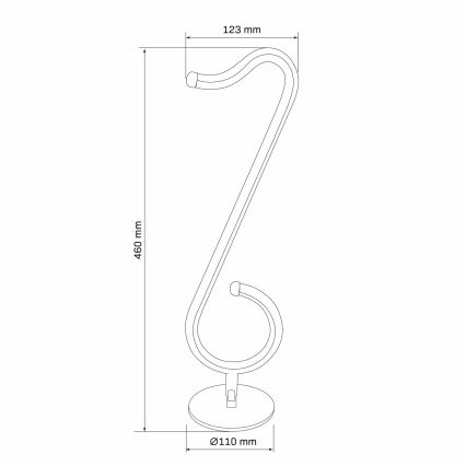 Dimmbare LED-RGBW-Tischleuchte NUTKA LED/15W/5V schwarz + Fernbedienung