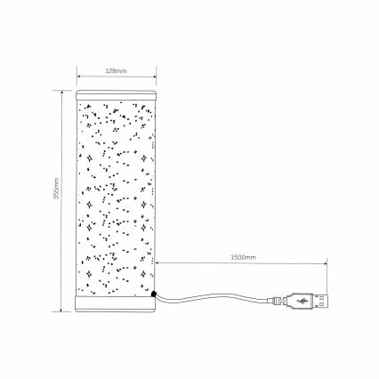 Dimmbare LED-RGBW-Tischleuchte STELLA MINI LED/5W/5V + Fernbedienung