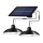 Dimmbare LED-Solar-Hängeleuchte an Schnur 2xLED/1,8W/3,7V IP44 6500K 1200 mAh + Fernbedienung